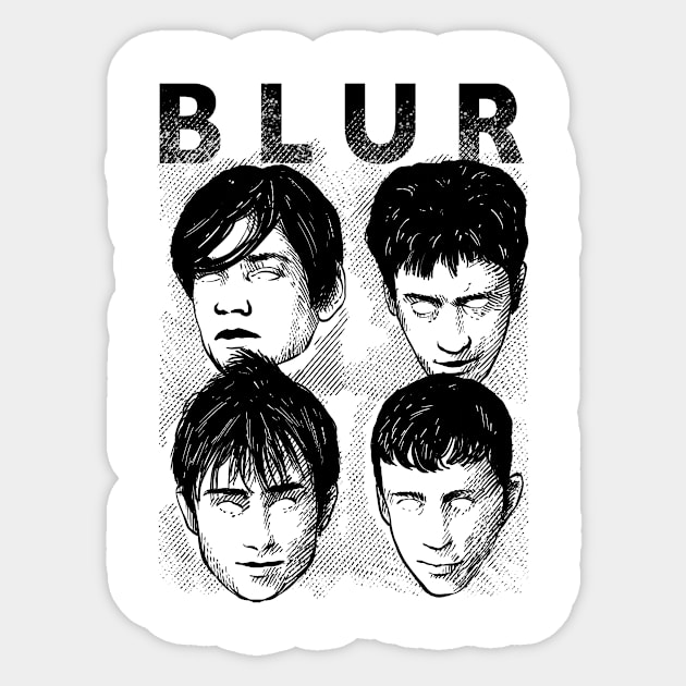 blur band vintage hand drawing illustration design Sticker by ROCKHOPPER